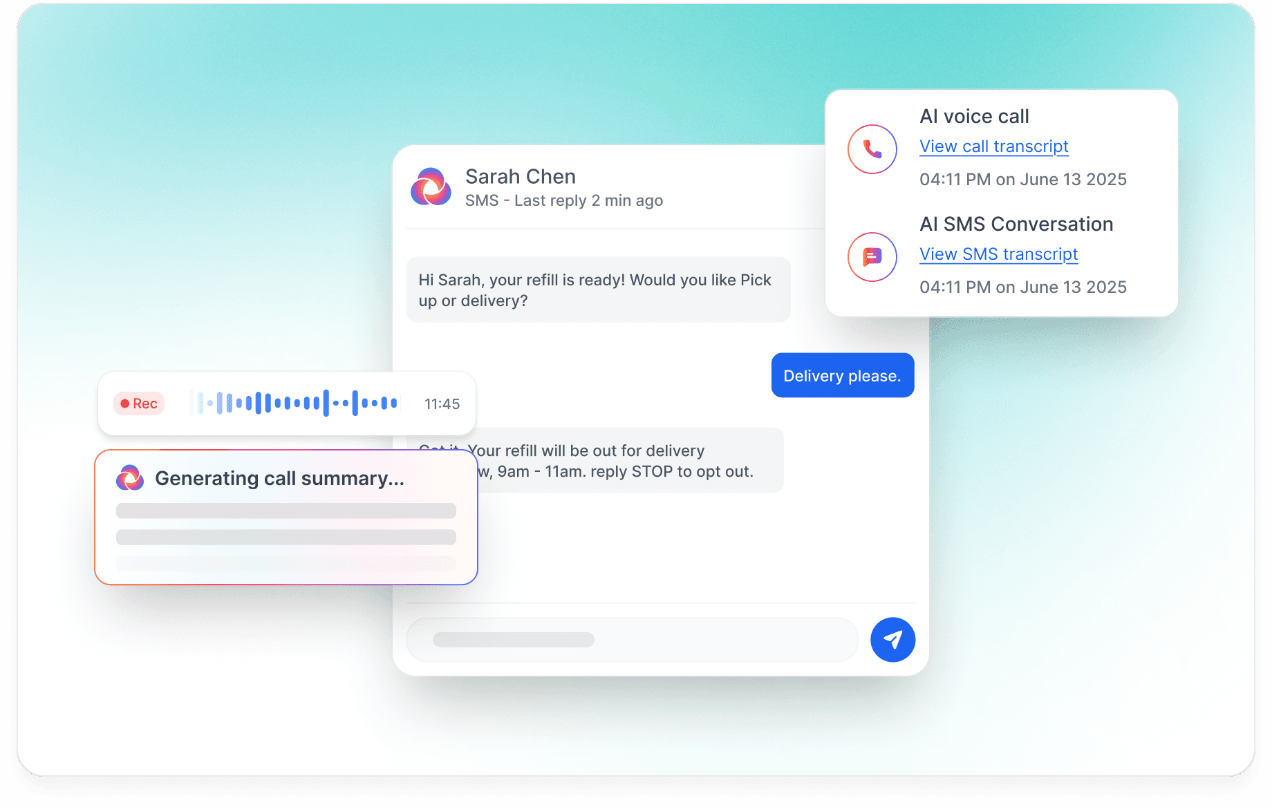 AI-powered patient outreach via SMS and VoiceAI